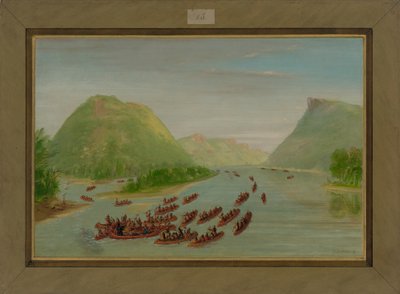 Padre Hennepin e dois companheiros feitos prisioneiros pelos Sioux, abril de 1680, 1847-48 de George Catlin