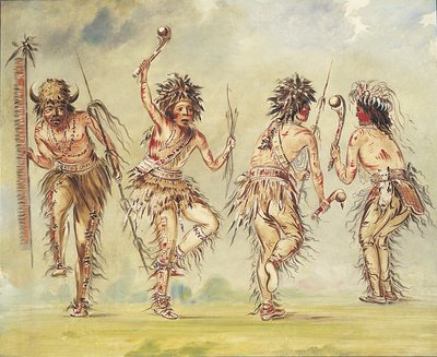 Quatro bailarinos de George Catlin