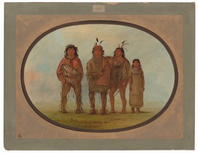 Quatro índios Dogrib de George Catlin