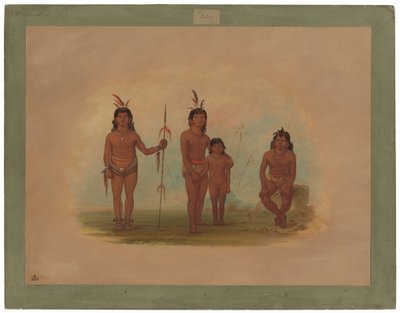 Quatro índios Goo-a-give de George Catlin