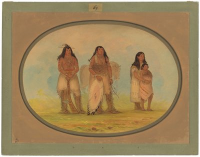 Quatro índios Kiowa de George Catlin