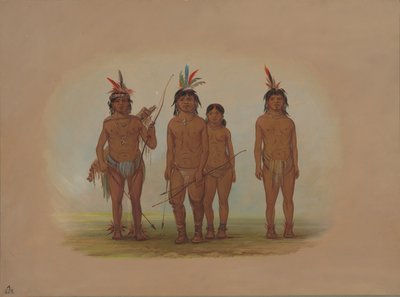 Quatro índios Macouchi, 18541869. de George Catlin