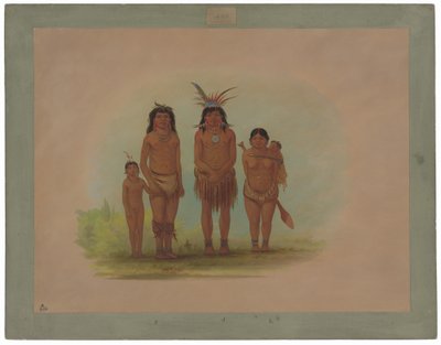 Quatro índios Sepibo de George Catlin