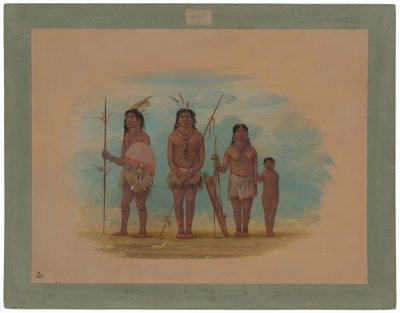 Quatro índios do Xingu de George Catlin