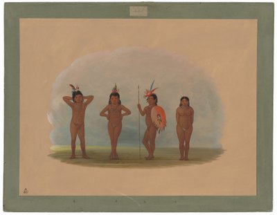 Quatro crianças Zurumati de George Catlin