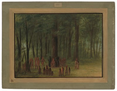 Funeral de Black Hawk - Saukie de George Catlin