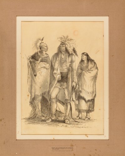 Grupo de índios Algonquianos e Iroquianos - nº 1 de George Catlin