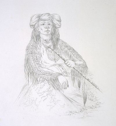 Ha-wan-je-tah (o único chifre) 1852 de George Catlin