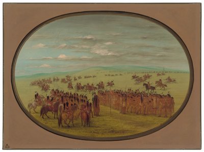 Corridas de Cavalos - Minatarrees de George Catlin