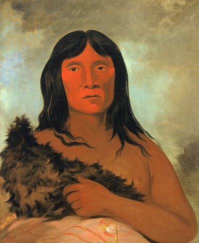 Kay-ée-qua-da-kúm-ee-gísh-kum, Aquele que testa o chão com o seu pé de George Catlin
