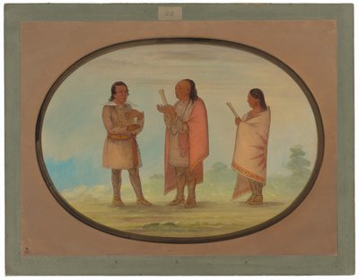 Índios Kickapoo pregando e orando de George Catlin