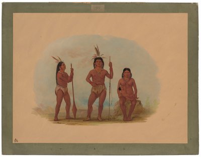 Chefe Klahoquaht, sua esposa e filho de George Catlin