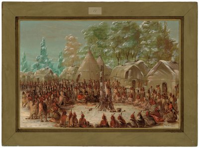Festa de La Salle na vila de Illinois. 2 de janeiro de 1680 de George Catlin
