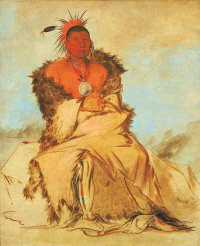 Loo-rá-wée-re-coo, Pássaro que vai para a guerra, um Pawnee de Tapage de George Catlin