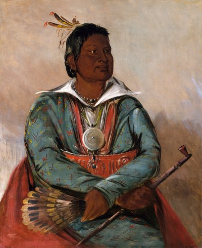 Mó-sho-la-túb-bee, Aquele que apaga e mata, chefe da tribo de George Catlin