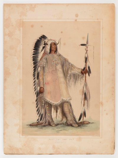 Mah-to-toh-pa, o chefe Mandan de George Catlin