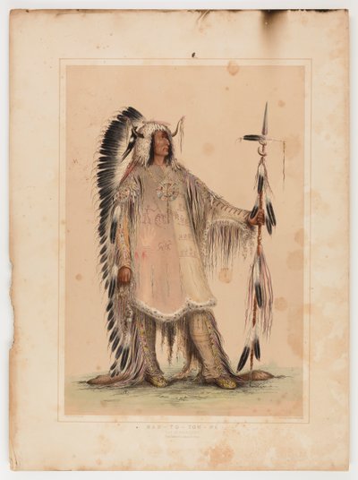 Mah-to-toh-pa, o chefe mandan de George Catlin