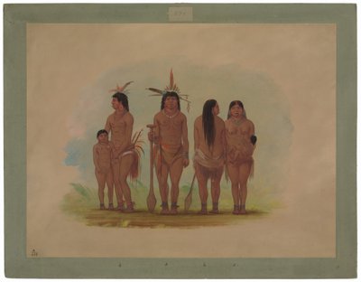 Membros da tribo Payaguas de George Catlin