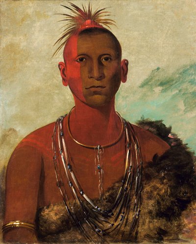 Náh-se-ús-kuk, Trovão Turbilhonante, filho mais velho de Black Hawk de George Catlin