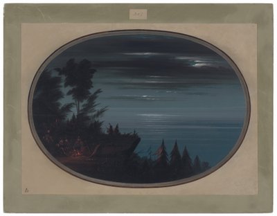 Aldeia de Nayas à noite de George Catlin