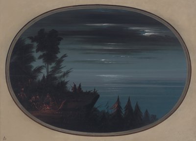 Aldeia Nayas à Noite, 18551869. de George Catlin