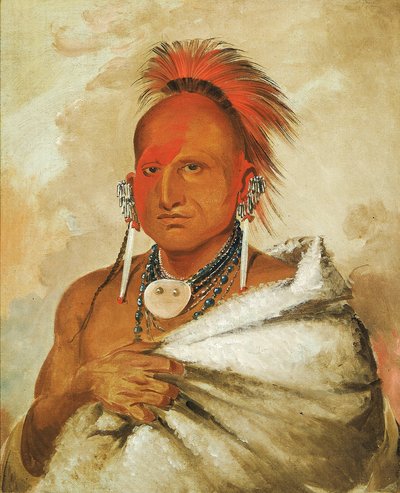 O-rón-gás-see, apanhador de ursos, um guerreiro célebre de George Catlin