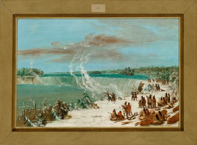 Portage Around the Falls of Niagara em Table Rock de George Catlin