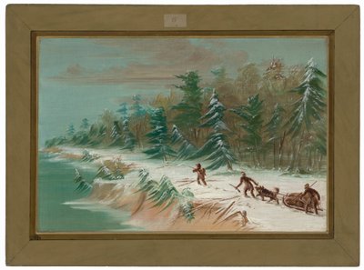 Regresso ao Forte Frontenac de trenó. fevereiro de 1679 de George Catlin