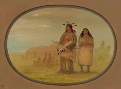 Chefe Riccaree e sua esposa, 18611869. de George Catlin