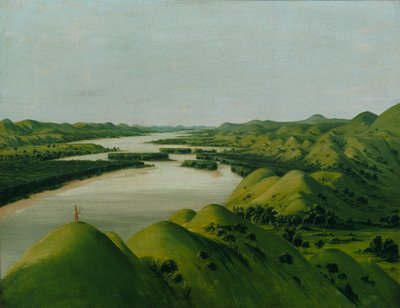 River Bluffs, 1320 milhas acima de St. Louis, 1832. de George Catlin