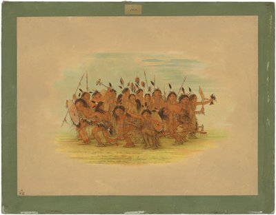 Dança do couro cabeludo - Sioux de George Catlin