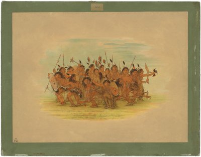 Dança do couro cabeludo - Sioux de George Catlin