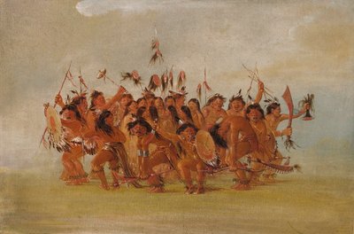 Dança do couro cabeludo, foz do rio Teton, 1835-1837. de George Catlin