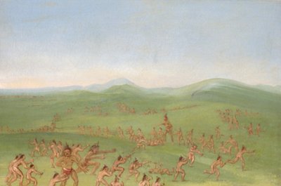 Sham Fight, Rapazes de Mandan de George Catlin