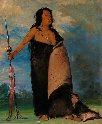 Shoo-de-gá-cha, O Fumo, Chefe da Tribo de George Catlin