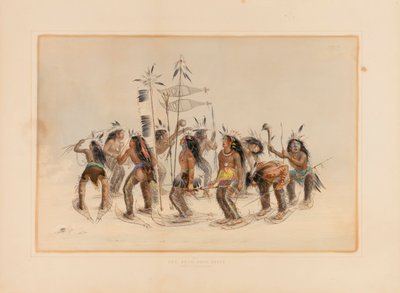 Dança com raquetes de neve--no. 14 de George Catlin