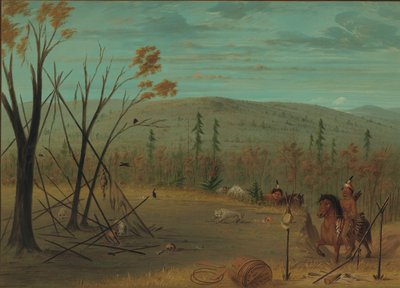 Os irmãos Cheyenne retornando de sua caçada de outono, 18611869. de George Catlin