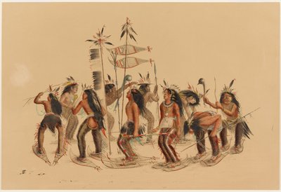 A dança das raquetes de neve de George Catlin
