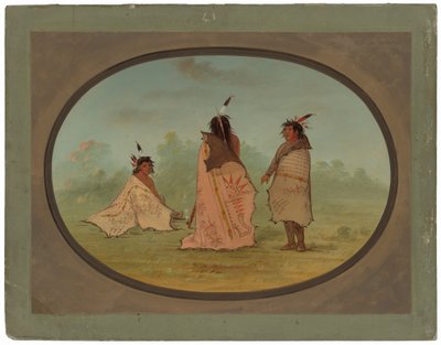 Três homens de pés pretos de George Catlin