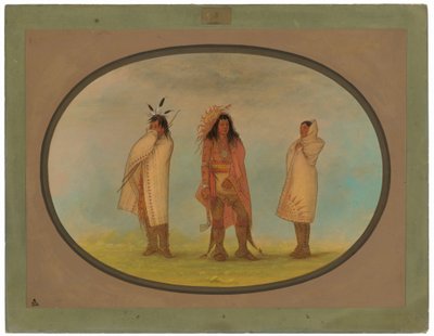 Três índios iroqueses de George Catlin