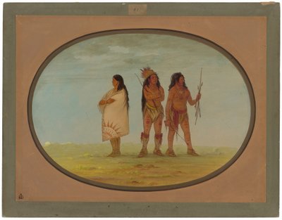 Três índios navajos de George Catlin