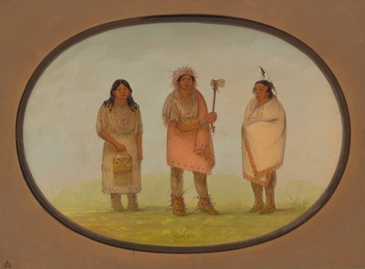 Três índios Piankeshaw, 18611869. de George Catlin