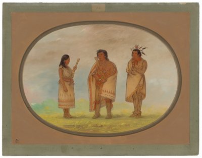 Três índios Potawatomi de George Catlin