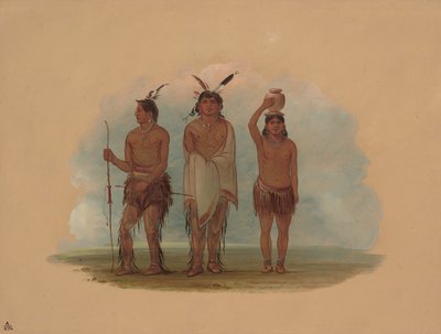 Três índios Walla Walla, 18551869. de George Catlin