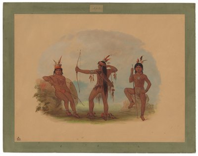 Três índios Woyaway de George Catlin