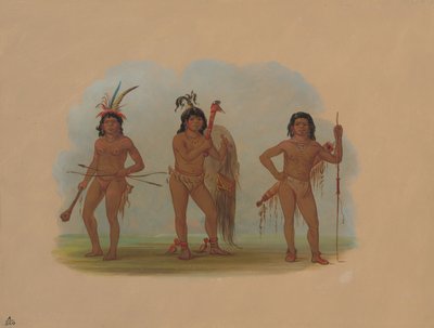 Três índios Zurumati, 18541869. de George Catlin