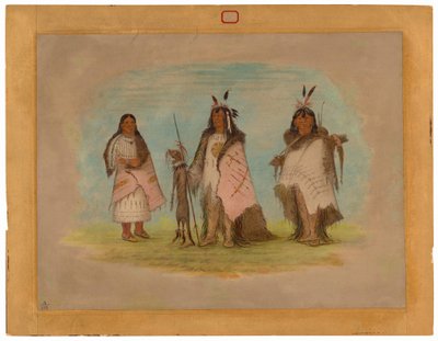 Dois guerreiros Blackfoot e uma mulher de George Catlin