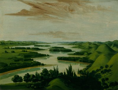 Vista do túmulo de Floyd, 1300 milhas acima de St. Louis de George Catlin