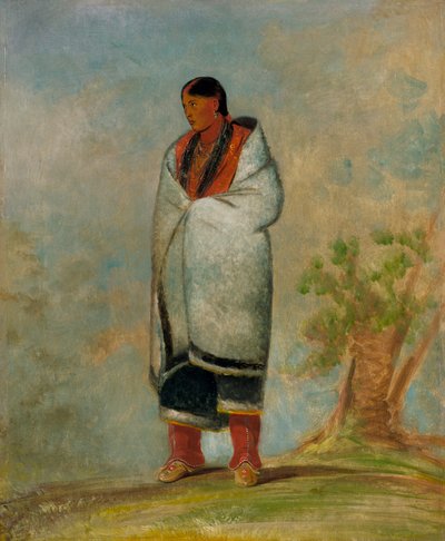Wa-quóth-e-qua, a esposa do Buck, esposa da baleia, 1835. de George Catlin