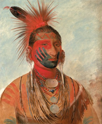 Wash-ka-mon-ya, dançarino rápido, um guerreiro, 1844-1845. de George Catlin
